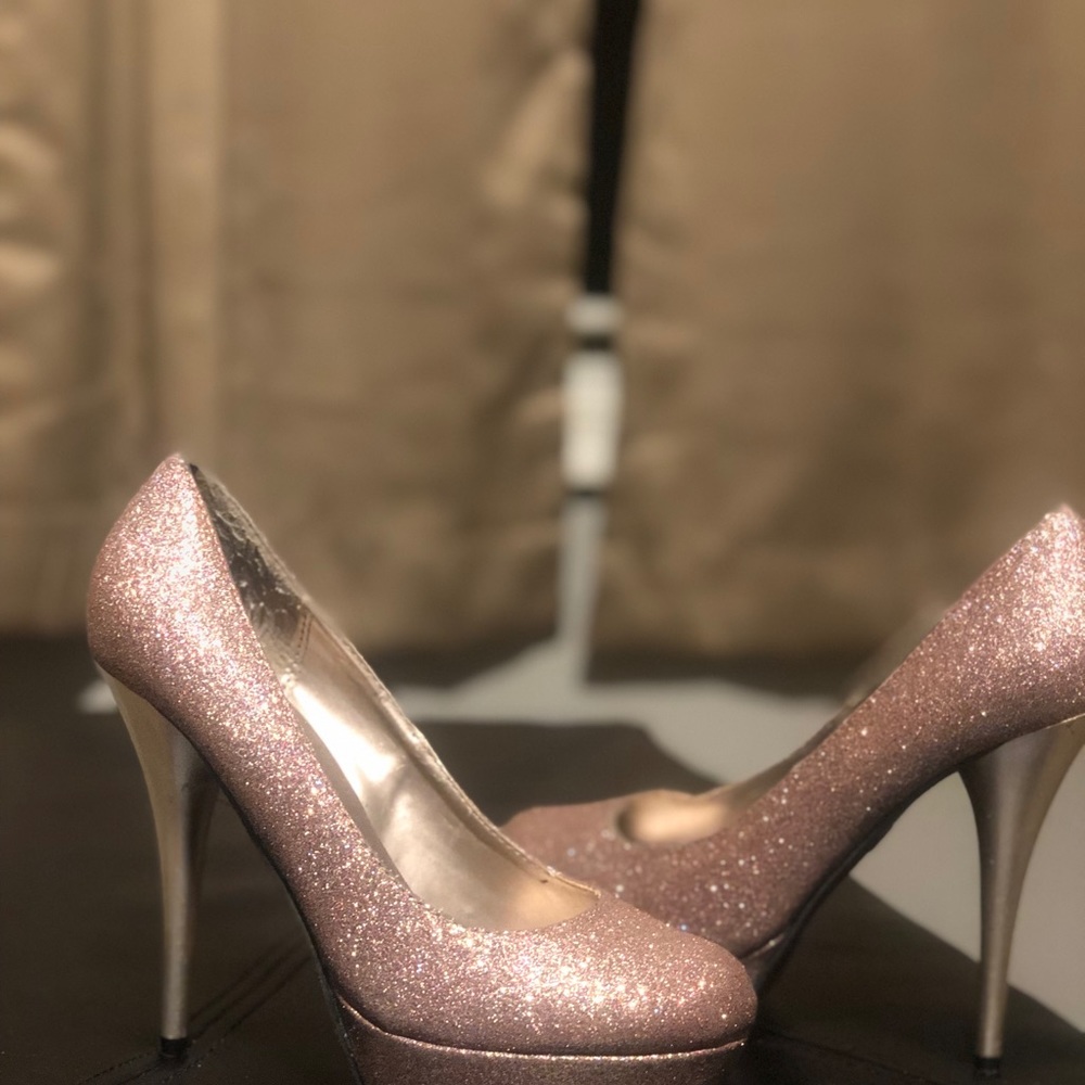 Sparkly pink heels